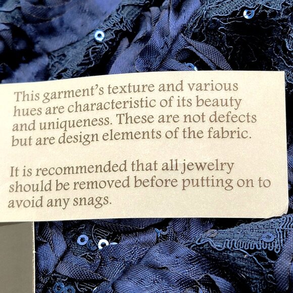 Alex Evenings Womens Navy Blue Lace Sequin Floral Midi Dress Size 14W - Picture 12 of 15